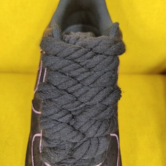 NIKE CUSTOM AF1 Air Force 1 Low Black Lilac Outline Sneakers Men's Shoes Size 9. - Picture 6 of 11